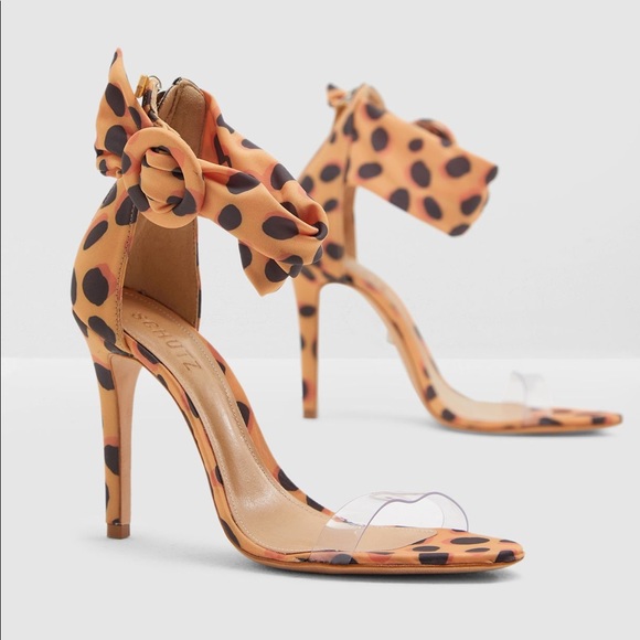 SCHUTZ Shoes - Vall Sandal in Orange Wild Dot Multi
